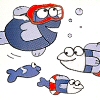 childrens fish design pvc free shower curtain