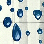 clear pvc free peva shower curtain with marine blue bubble design