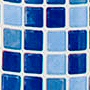 non toxic pvc free small blue tile design shower curtain