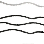 peva curtain with grey and black horizontal lines on a white background