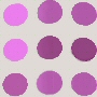 clear vinyl polka dot shower curtain in grey, violet or red
