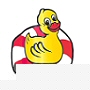 rubber ducky peva shower curtain