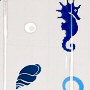 clear vinyl shower curtain with seashell design