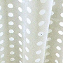 non toxic contemporary peva shower curtain white polka dot pattern on frosted background