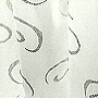 contemporary peva shower curtain with silver swirl pattern design