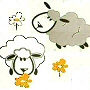 sheep fabric extra long shower curtain