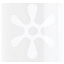 childrens peva shower curtain white flower on frosted white background