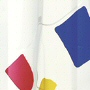 kids non toxic pvc free shower curtain with a cool red, blue, yellow and green design
