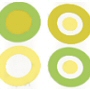 retro peva shower curtain great for kids with circle pattern in olive green, tomato or blue