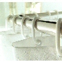 c shaped shower curtain rings in clear or white