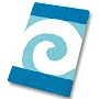 unique contemporary bath rug with swirl pattern in your choice of platinum grey, magenta, aqua blue, ruby red or eggplant