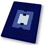 value priced bathroom rug with premium non slip backing in dark grey, brick or sorrento azure blue