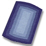 unique three dimensional rectangular bath mat design on sale in cedar green or azure blue