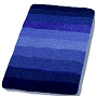 plush striped bathroom rug design in wine red, navy blue or brandy orange