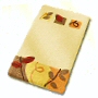dense high quality fall themed bath mats in sand beige, ruby red, palm green or brandy orange