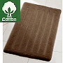 unique sculpted cotton bathroom rug in natural, dark taupe and snow white