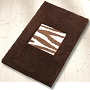 animal print bathroom rug in nut brown, slate grey, black and white or taupe