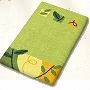 dense high quality fall themed bath mats in sand beige, ruby red, palm green or brandy orange