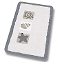 sea shell bath carpet in azure blue, rust, yellow or grey