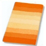 plush striped bathroom rug design in wine red, navy blue or brandy orange