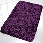 shag bath rug in garnet red, saffron, eggplant, magenta, clover green or sorrento azure blue