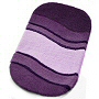 plush oval bath rug in purple, blue, red or green