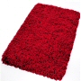 shag bath rug in garnet red, saffron, eggplant, magenta, clover green or sorrento azure blue