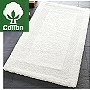 thick reversible cotton bathroom rug in natural, silver grey and snow white