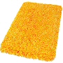 shag bath rug in garnet red, saffron, eggplant, magenta, clover green or sorrento azure blue