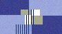 Contemporary geometric patterned bath rug with dark and light marine blue blocks as background offset center blocks of grey and white withdark blue lines.