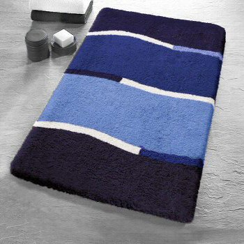 navy blue, royal blue bathroom rugs